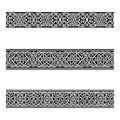 Intricate celtic knotwork border designs Royalty Free Stock Photo