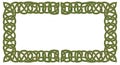 Intricate celtic knotwork frame with symmetrical patterns and interwoven designs Royalty Free Stock Photo