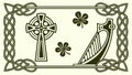 Intricate Celtic Knotwork & Harp Border Vector, vector design Generative AI Royalty Free Stock Photo
