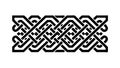 Intricate Celtic Knotwork Horizontal Border, Traditional Pattern, vector design Generative AI Royalty Free Stock Photo