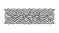 Intricate Celtic Knotwork Horizontal Border, vector design Generative AI Royalty Free Stock Photo