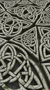 Intricate Celtic Knotwork Pattern Carved in Stone Royalty Free Stock Photo
