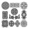 Intricate celtic knotwork patterns in monochrome Royalty Free Stock Photo