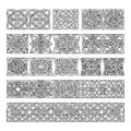 Intricate celtic knotwork patterns in monochrome Royalty Free Stock Photo