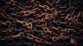 Intricate chain link design with rich tones and complex patterns. High resolution and detailed illustration for a premium