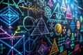 Intricate Chalkboard Illustrations A Generative AI Exploration of Mathematical Concepts and Geometric Figures
