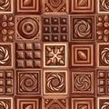 Intricate Chocolate Molds with Various Designs Royalty Free Stock Photo