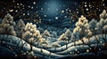 Intricate Christmas background detailed illustration - stock photo