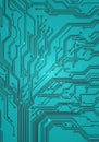 Intricate circuit board design features a Royalty Free Stock Photo