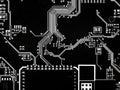 Intricate circuit board layout Royalty Free Stock Photo