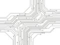 Intricate circuit board layout Royalty Free Stock Photo