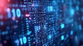 Interwoven Circuits Binary Code Abstract Data Tapestry with Digital Matrix Background
