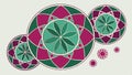 Intricate circular geometric pattern design element mandala style vector design Generative AI Royalty Free Stock Photo