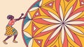Intricate Circular Geometric Pattern, Dynamic and Artistic Design, vector design Generative AI Royalty Free Stock Photo