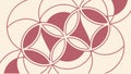 Intricate Circular Geometric Pattern in Red & Beige, vector design Generative AI Royalty Free Stock Photo