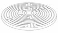 Intricate Circular Labyrinth Pattern, vector design Generative AI Royalty Free Stock Photo