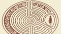 Intricate Circular Labyrinth Vector Illustration, vector design Generative AI Royalty Free Stock Photo