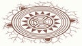 Intricate Circular Tribal Mandala Pattern, Ethnic Design Element, vector design Generative AI Royalty Free Stock Photo