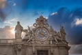 Intricate Clock and Statues, Vatican City Architectural Detail