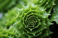 Intricate Close up of Exquisite Fractal Fern Leaf Spirals Adorned by Natures Impeccable Design