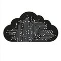 Intricate Cloud Circuit Design Symbolizing Modern Data Technology Systems Royalty Free Stock Photo