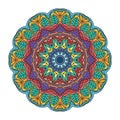 Intricate colorful mandala pattern design