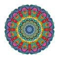 Intricate colorful mandala pattern design