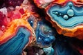 Intricate Colorful minerals closeup. Generate Ai