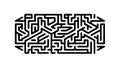 Intricate Complex Maze Puzzle Design, vector design Generative AI Royalty Free Stock Photo