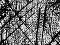 Artistic black and white abstract texture with intersecting lines and patterns created through multiple strokes Royalty Free Stock Photo
