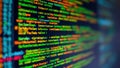 Intricate Computer Code Display A CloseUp Exploration of Digital Art and Programming Royalty Free Stock Photo
