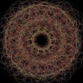 An intricate, computer-generated fractal design with a circular pattern. The image Royalty Free Stock Photo