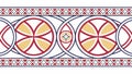 Intricate Cross-Stitch Geometric Pattern Border, vector design Generative AI Royalty Free Stock Photo