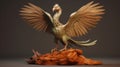 Intricate 3d Archaeopteryx Sculpture With Fine Details