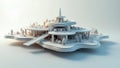 Intricate 3D architectural model 2 Royalty Free Stock Photo