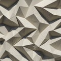 Intricate 3D geometric pattern featuring sharp, angular folds creating a series of interconnected Royalty Free Stock Photo