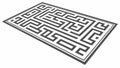 Intricate 3D Maze Design: Puzzle & Challenge, vector design Generative AI Royalty Free Stock Photo