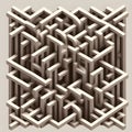 Intricate 3D Maze Pattern Royalty Free Stock Photo