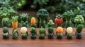 Intricate 3D Printed Edible Food Models Display Royalty Free Stock Photo