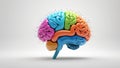 Intricate 3D Render of the Human Brain: Exploring the Complexities of Neurology and Cognition