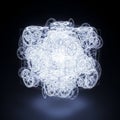 Abstract Glowing Gear Cube: Digital Technology Core Royalty Free Stock Photo