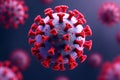 Intricate 3D Rendering of a Virus Unveiling Microscopic Structure and Pathogen Details