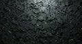 Intricate dark hexagonal geometric pattern with metallic sheen and subtle green accents Royalty Free Stock Photo
