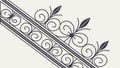 Intricate Decorative Iron Fence Section Pattern Element, vector design Generative AI Royalty Free Stock Photo