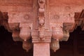 Intricate design and carvings in Jhangir Palace of Agra Fort Royalty Free Stock Photo