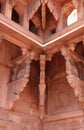 Intricate design and carvings in Jhangir Palace of Agra Fort Royalty Free Stock Photo