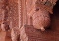 Intricate design and carvings in Jhangir Palace of Agra Fort Royalty Free Stock Photo