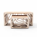 Intricate Design Wooden Tables: Fluid Networks And Naturalistic Rendering