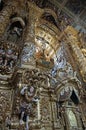 Intricate Detail in a Church in Portugal in Europe