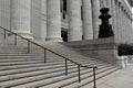 Intricate detail of old columns,stairs and sculptures,Education Building,Albany,2015